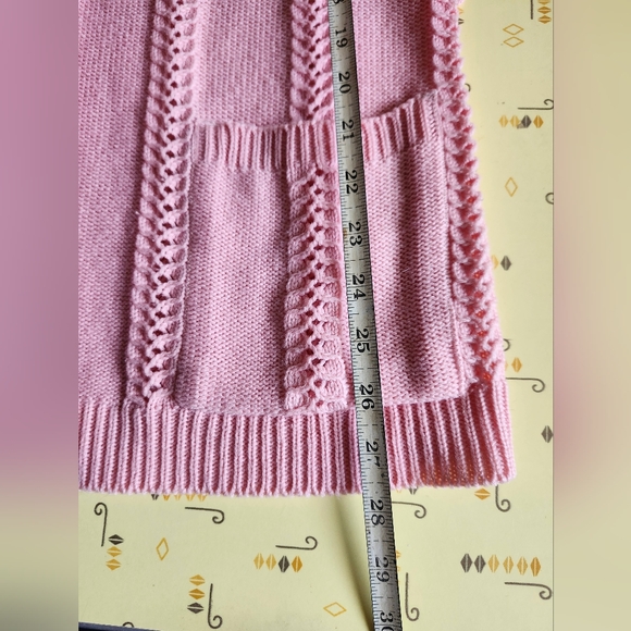Vintage 60's - 70's Pink Cardigan Sweater - Picture 9 of 11